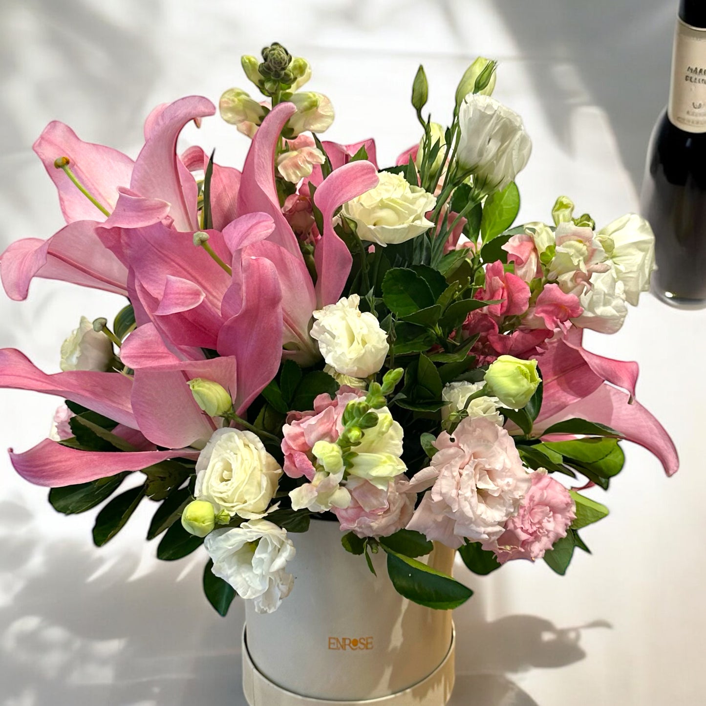Arrangement of Lilies and Delicate Flowers - Sophistication and Beauty
