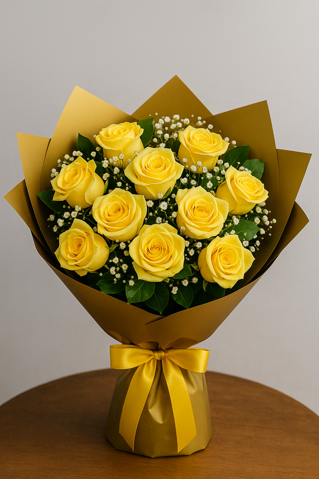 Bouquet of 12 Yellow Roses
