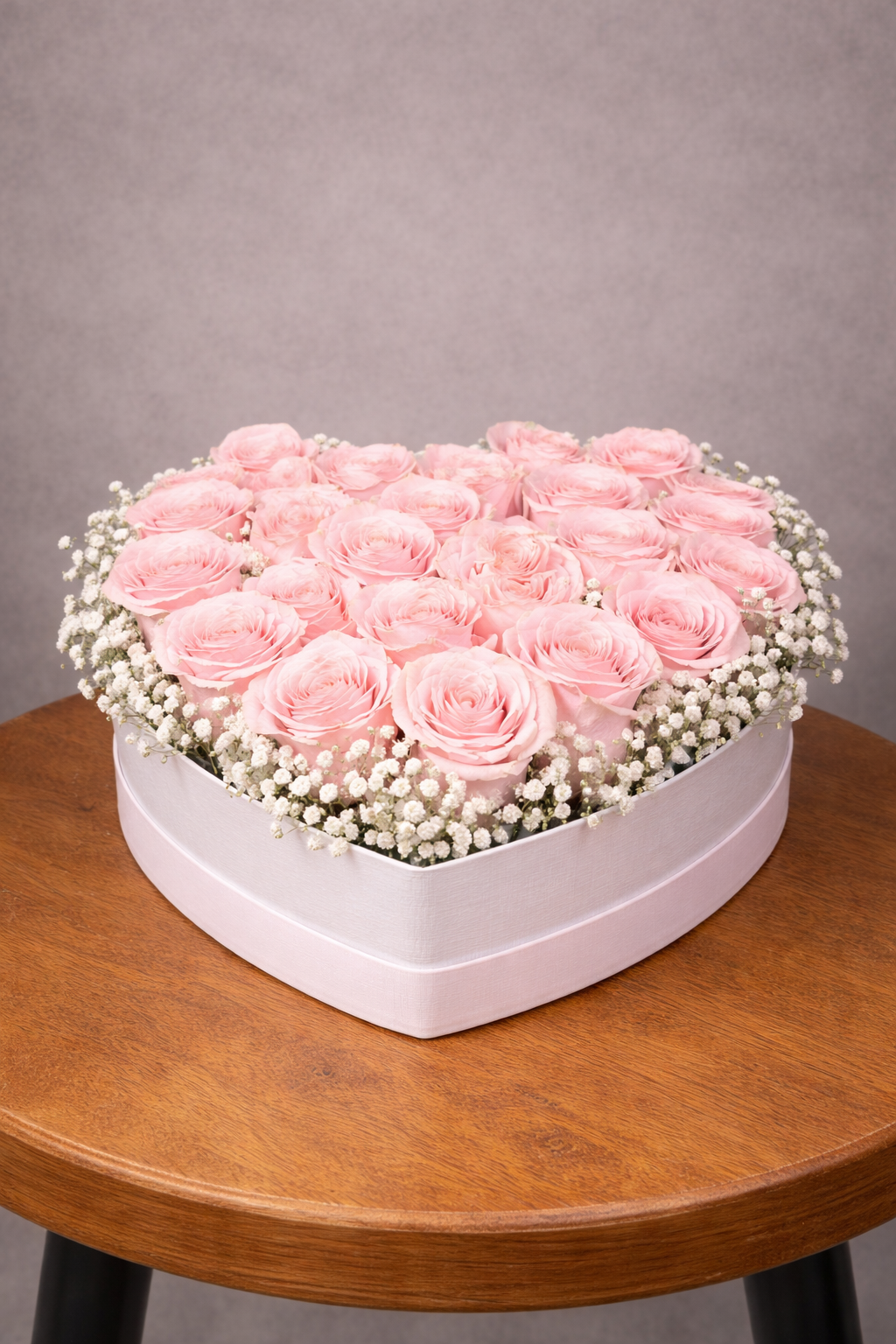 Caixa Coração de Rosas Rosas Premium