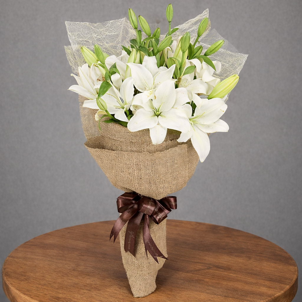 Classic White Lily Bouquet