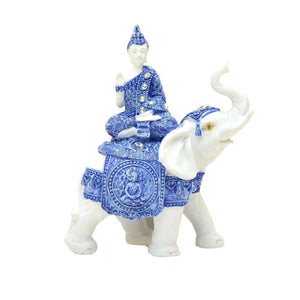 Buda no elefante Azul