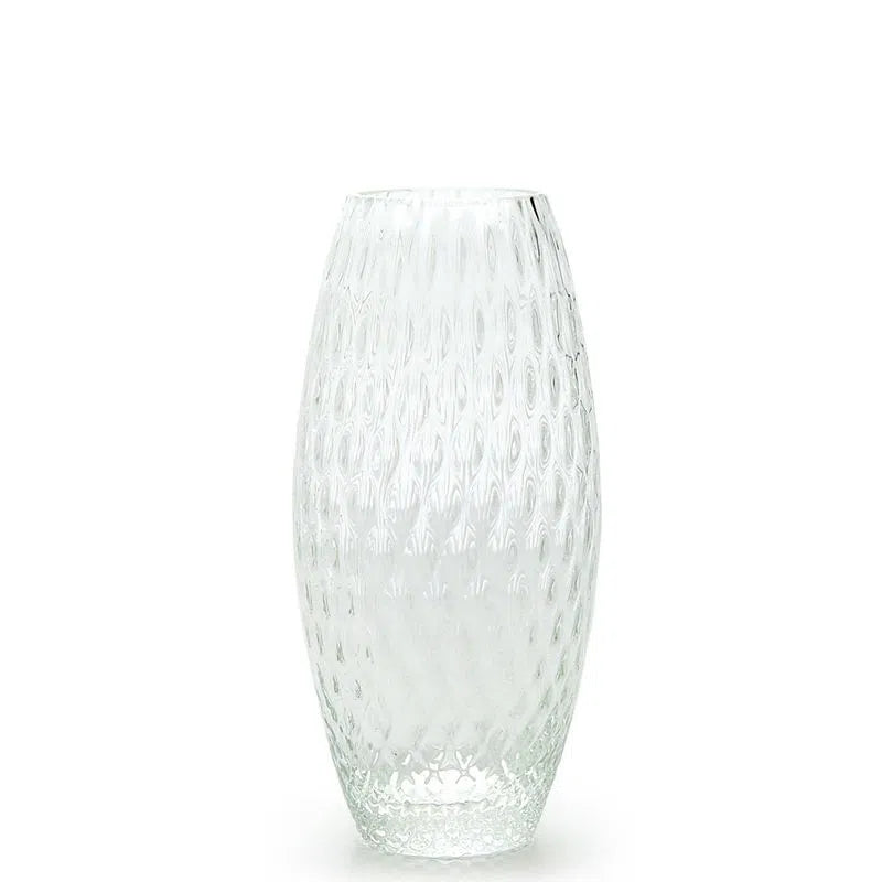Vaso Oliva Baloton P Ca´d'Oro Cristais Murano 22 cm
