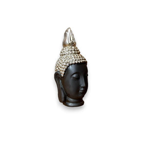 BUDDHA HEAD FIGURINE 15 CM RESIN