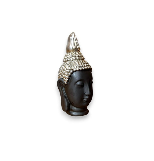 BUDDHA HEAD FIGURINE 15 CM RESIN