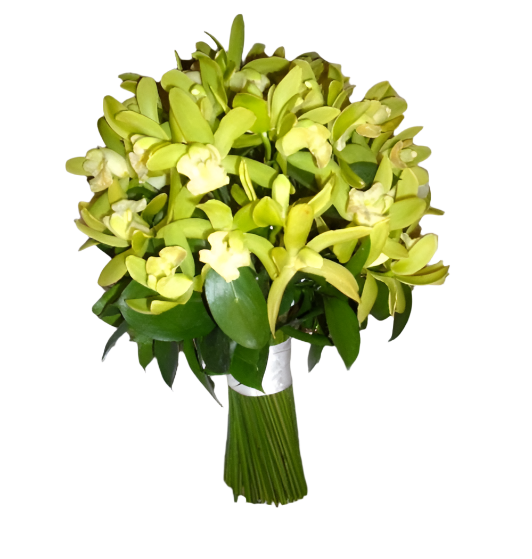 Buquê de Noiva com Orquídea Verde