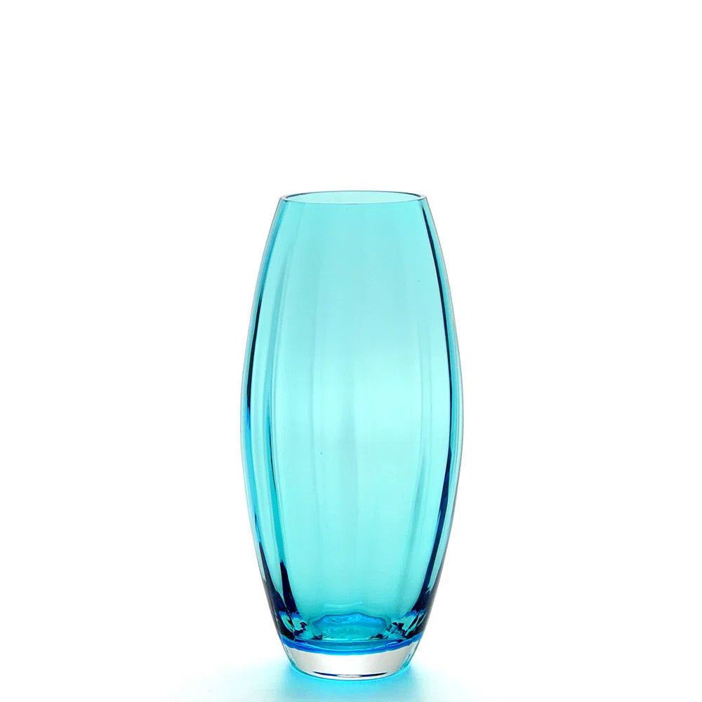 Wavy Olive Vase G Ca'd'Oro Murano Crystals 27 cm