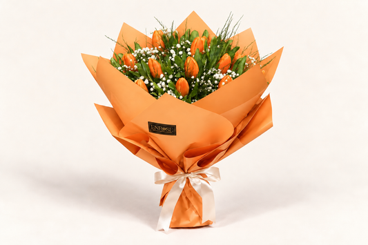Buquê de Tulipas Laranja