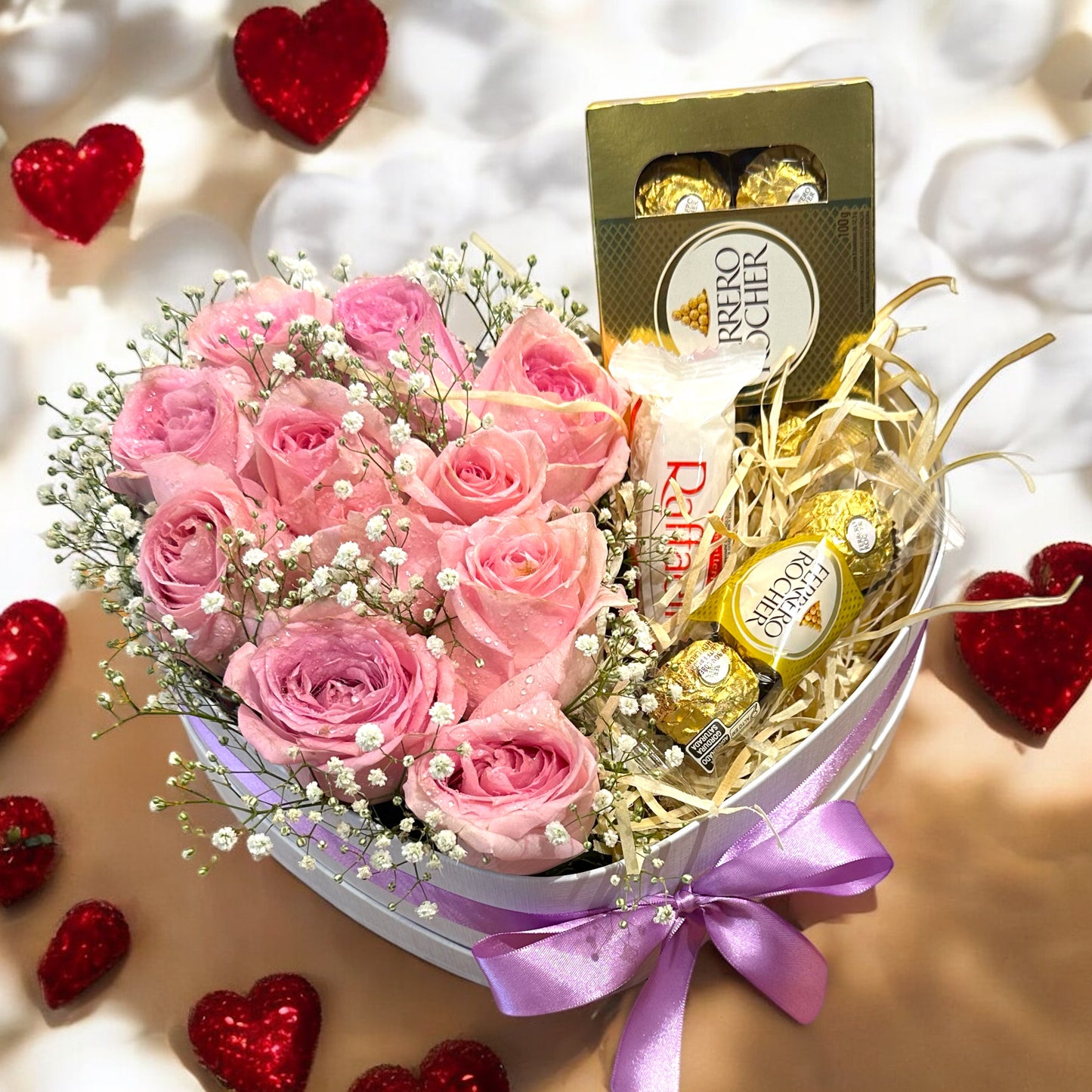 Heart of Roses and Chocolates - A Tribute of Love and Elegance