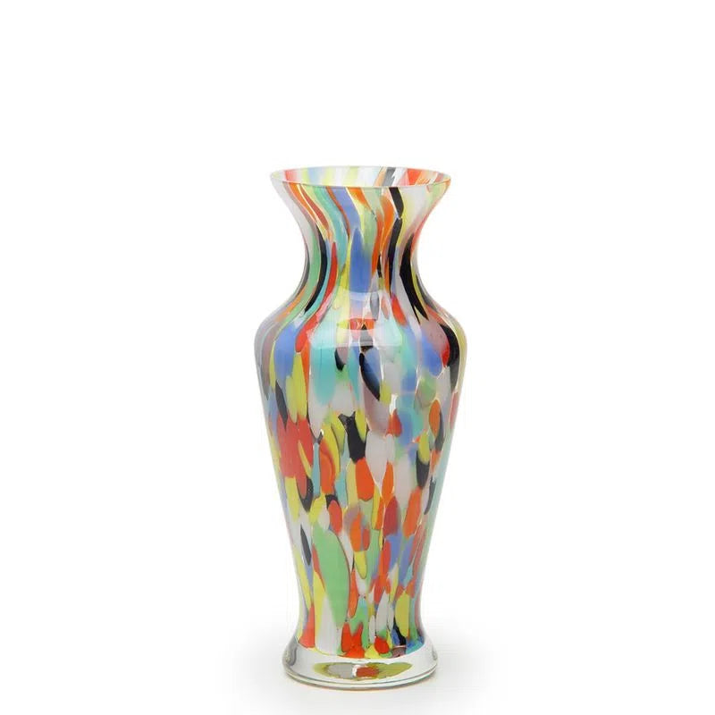 Multicolot Vase Ca'd'Oro Murano Crystals 20cm