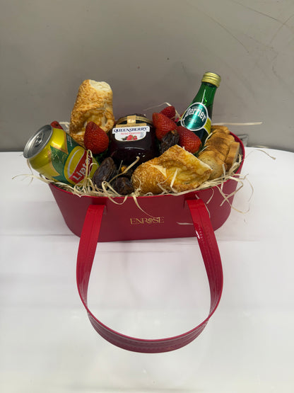 Luxury Red Breakfast Basket ENROSE