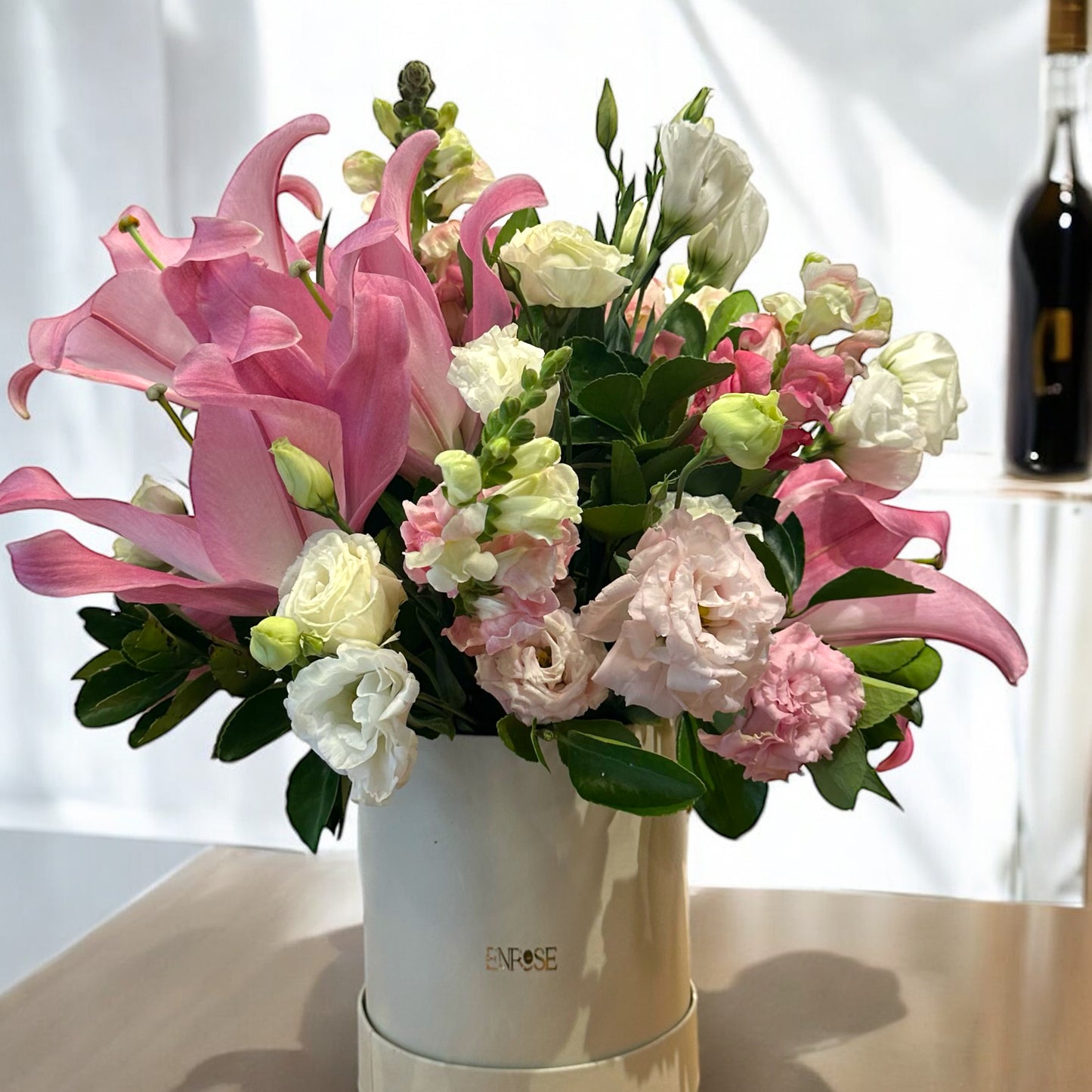 Arrangement of Lilies and Delicate Flowers - Sophistication and Beauty