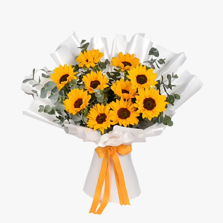 Radiant Sunflower Bouquet - A Sparkling Gift for Special Moments by ENROSE