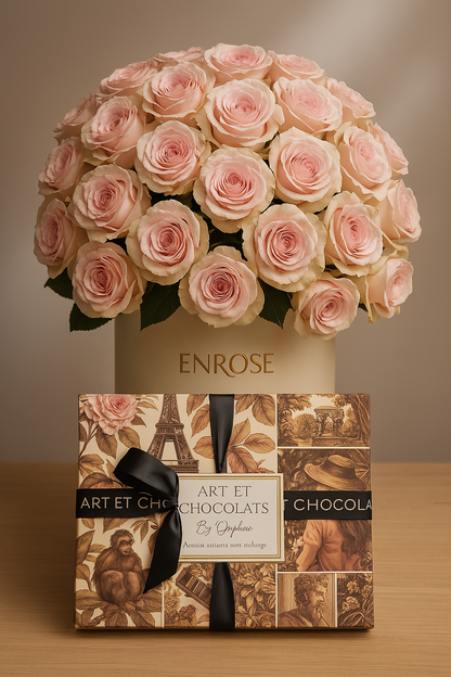 Exclusive ENROSE x Orphée – Natural Roses and Golden Chocolates
