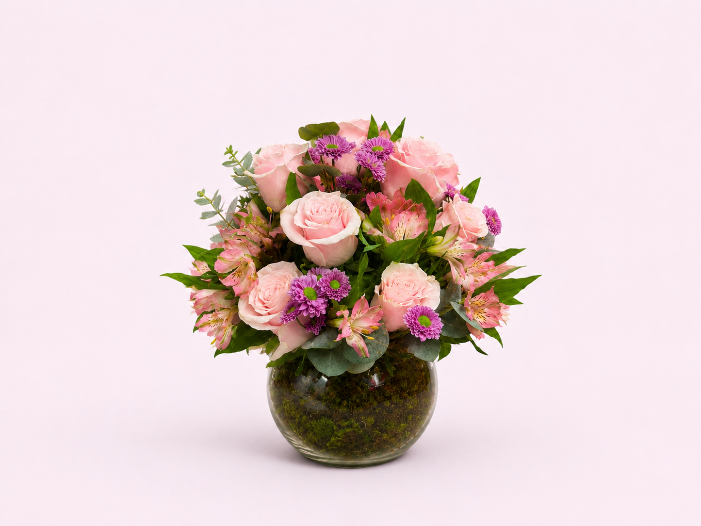 Arranjo de Rosas Cor de Rosa - Beleza Romântica