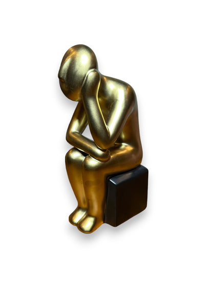 Golden thinker figurine 28cm