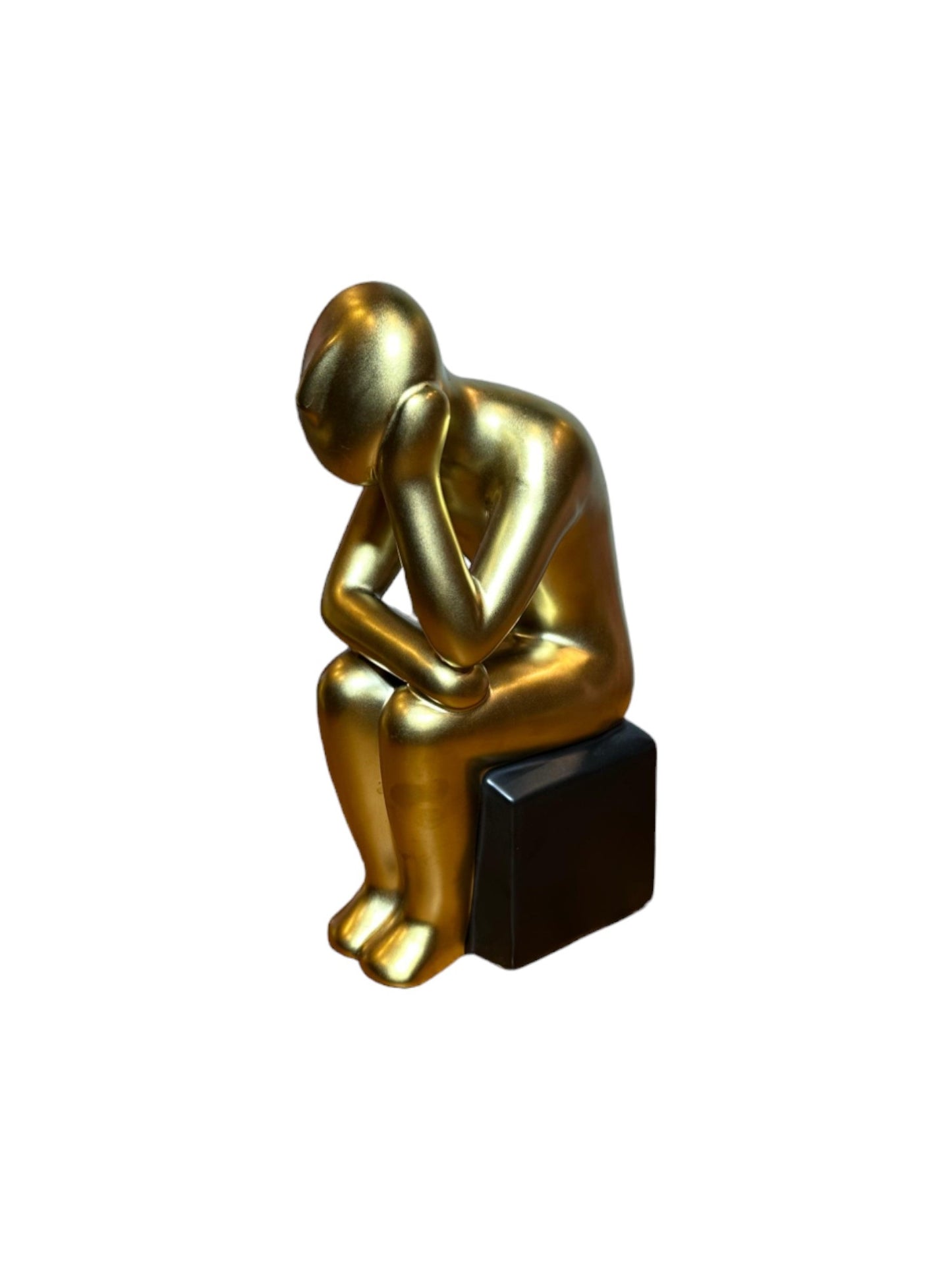 Golden thinker figurine 28cm