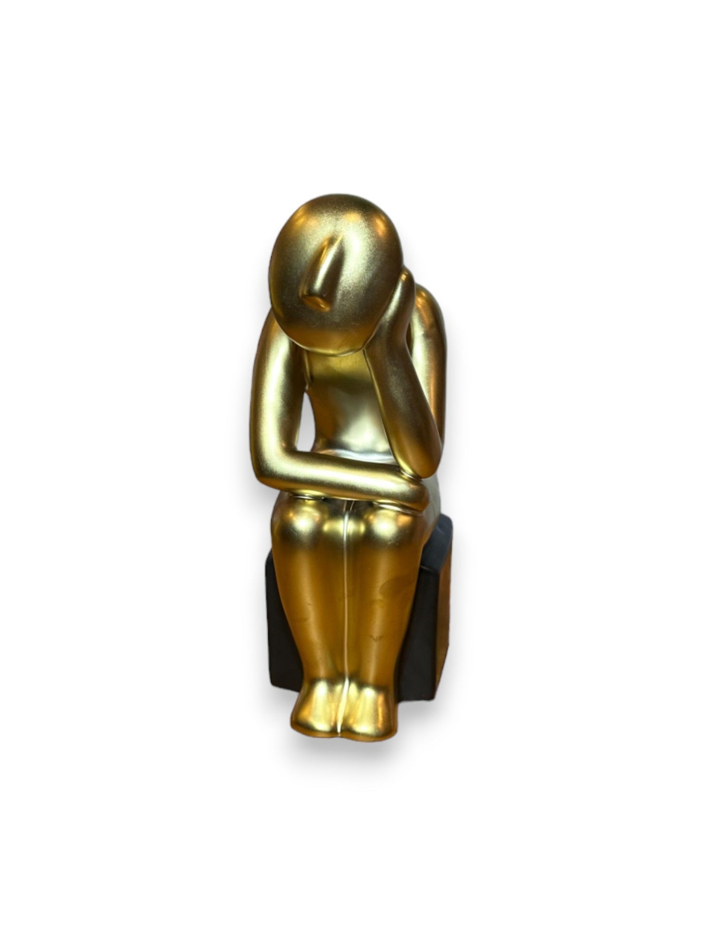 Golden thinker figurine 28cm