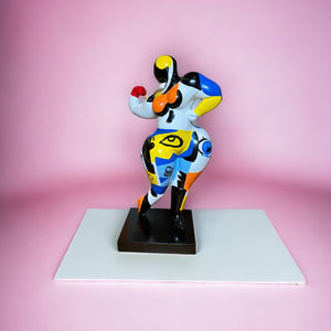 COLORFUL RESIN WOMAN GYMNAST FIGURINE