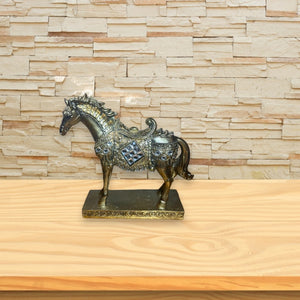 Estatueta Cavalo dourado 24cm