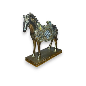 Estatueta Cavalo dourado 24cm