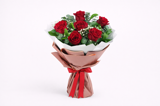 Buquê de rosas vermelhas Colombianas com embrulho especial