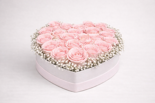 Caixa Coração de Rosas Rosas Premium