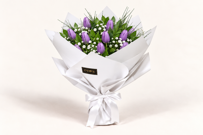 Buquê Delicado com 10 Tulipas Lilás | Enrose