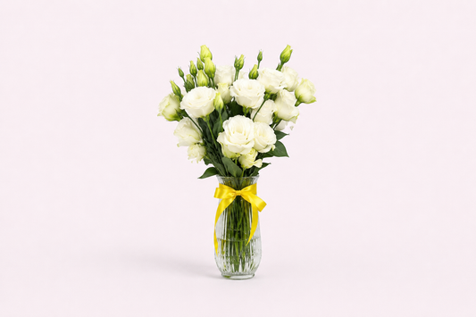Arranjo Elegante de Lisianthus Branco