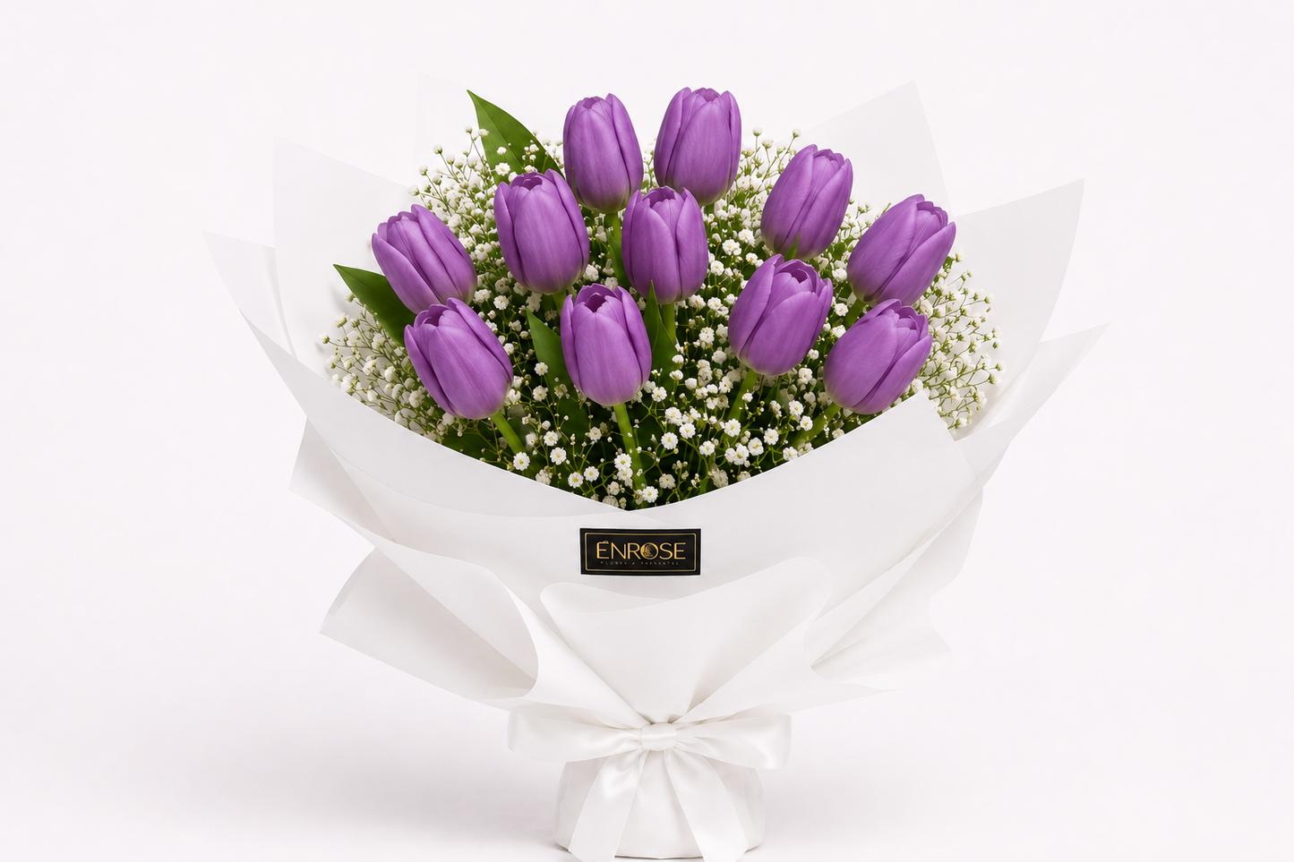 Buquê Delicado com 10 Tulipas Lilás | Enrose
