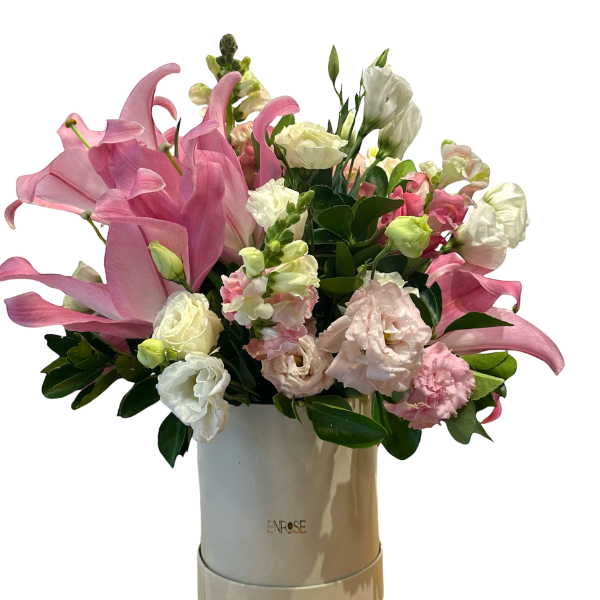 Arrangement of Lilies and Delicate Flowers - Sophistication and Beauty