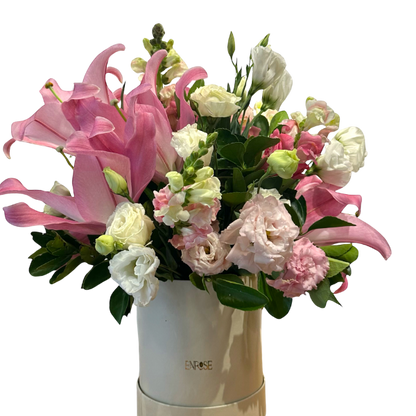 Arrangement of Lilies and Delicate Flowers - Sophistication and Beauty