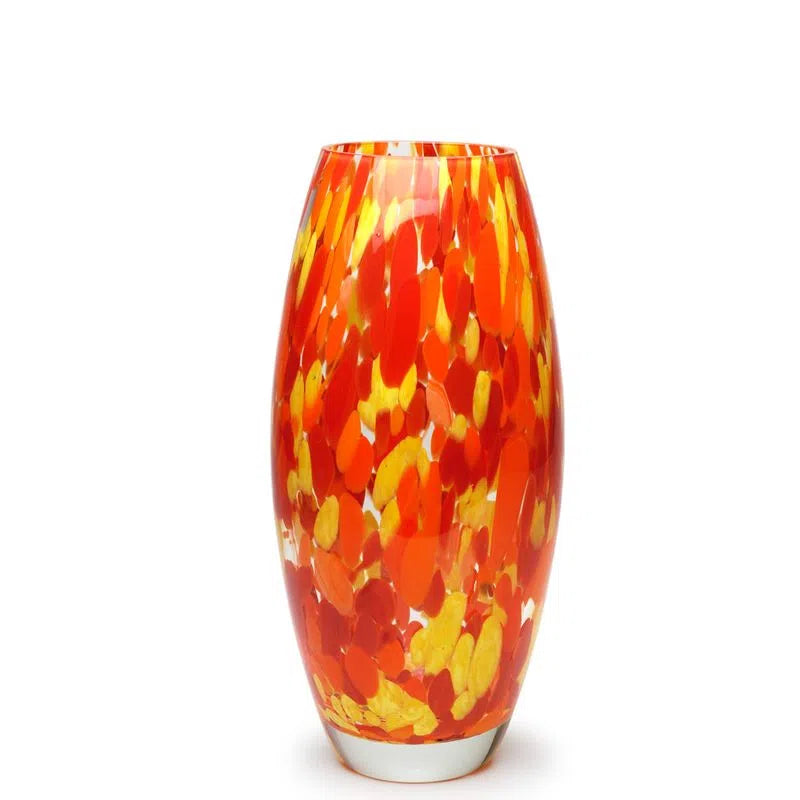 LARGE MULTICOLOR OLIVE VASE