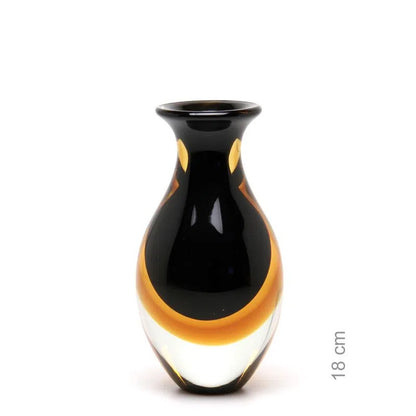 Vaso Bicolor Mini Alto Ca´d'Oro Cristais Murano 18cm