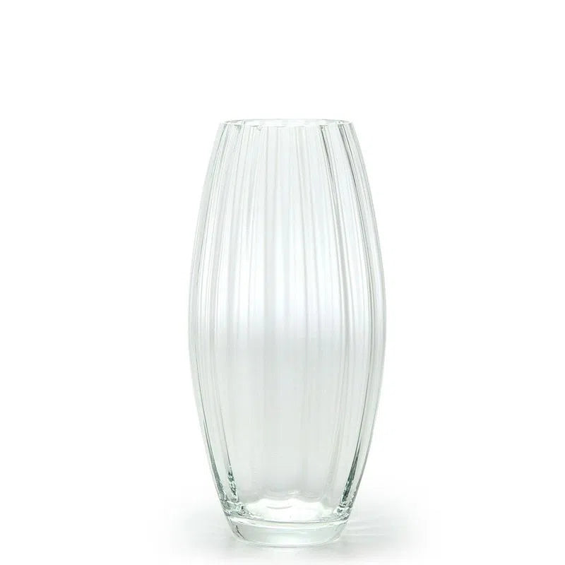 Wavy Olive Vase G Ca'd'Oro Murano Crystals 27 cm