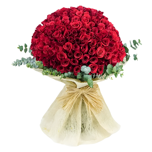 Paixão Floral Buquê Vermelho com 200 Rosas