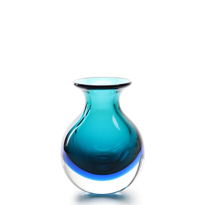 Vaso Bicolor Mini Alto Ca´d'Oro Cristais Murano 14cm