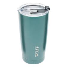 COPO TERMICO DE AÇO INOX COM TAMPA ROSE