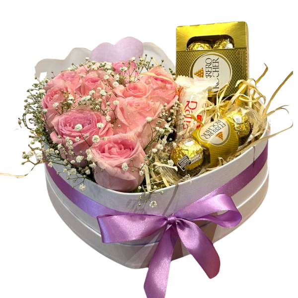 Heart of Roses and Chocolates - A Tribute of Love and Elegance