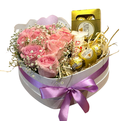 Heart of Roses and Chocolates - A Tribute of Love and Elegance