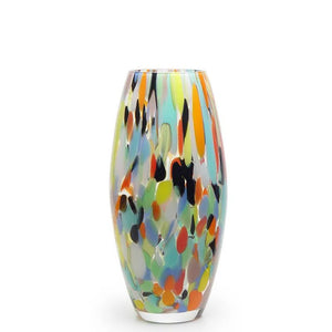 LARGE MULTICOLOR OLIVE VASE