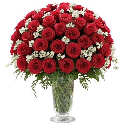 Classic Red Rose Arrangement - Love and Elegance