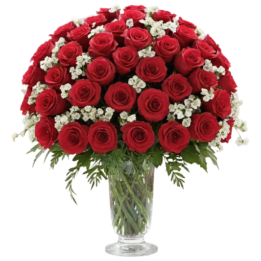 Classic Red Rose Arrangement - Love and Elegance