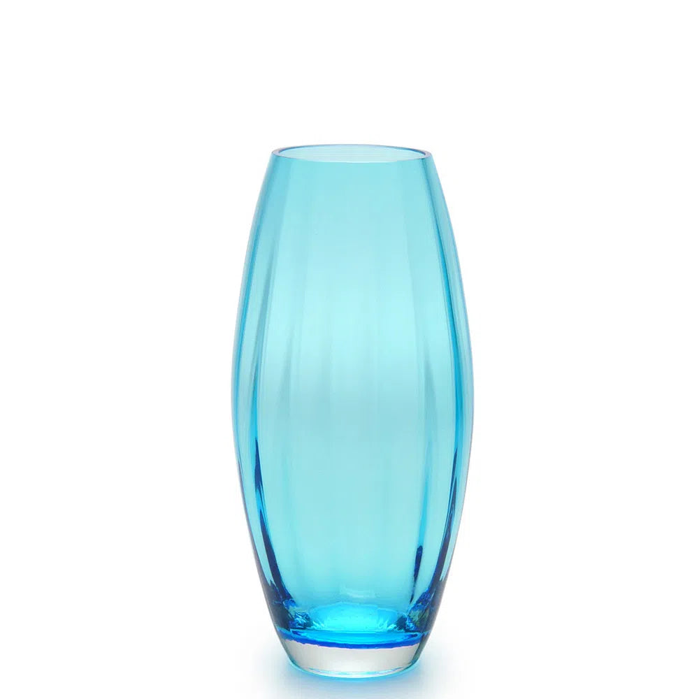 Wavy Olive Vase G Ca'd'Oro Murano Crystals 27 cm
