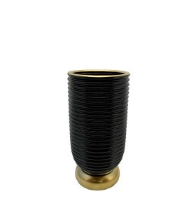 VASO SABRINA PRETO/DOURADO 27CM