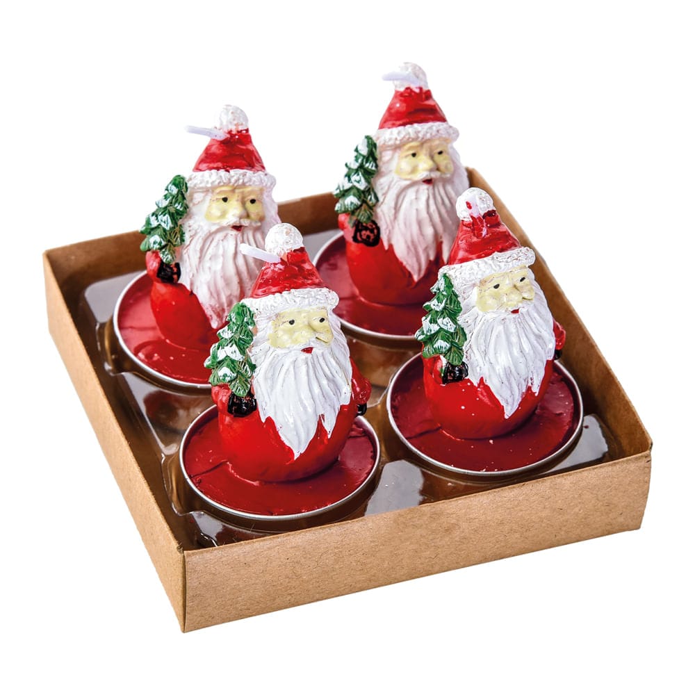 3D NOEL CHRISTMAS CANDLE 6 cm with 4 units