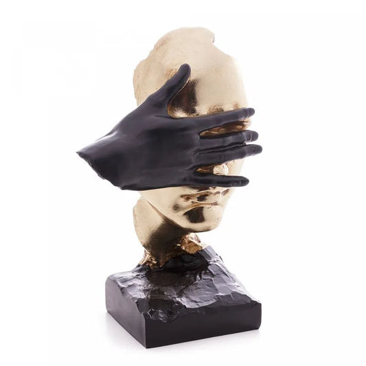 RESIN FACE DECORATIVE FIGURE