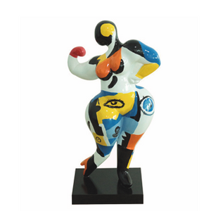 COLORFUL RESIN WOMAN GYMNAST FIGURINE