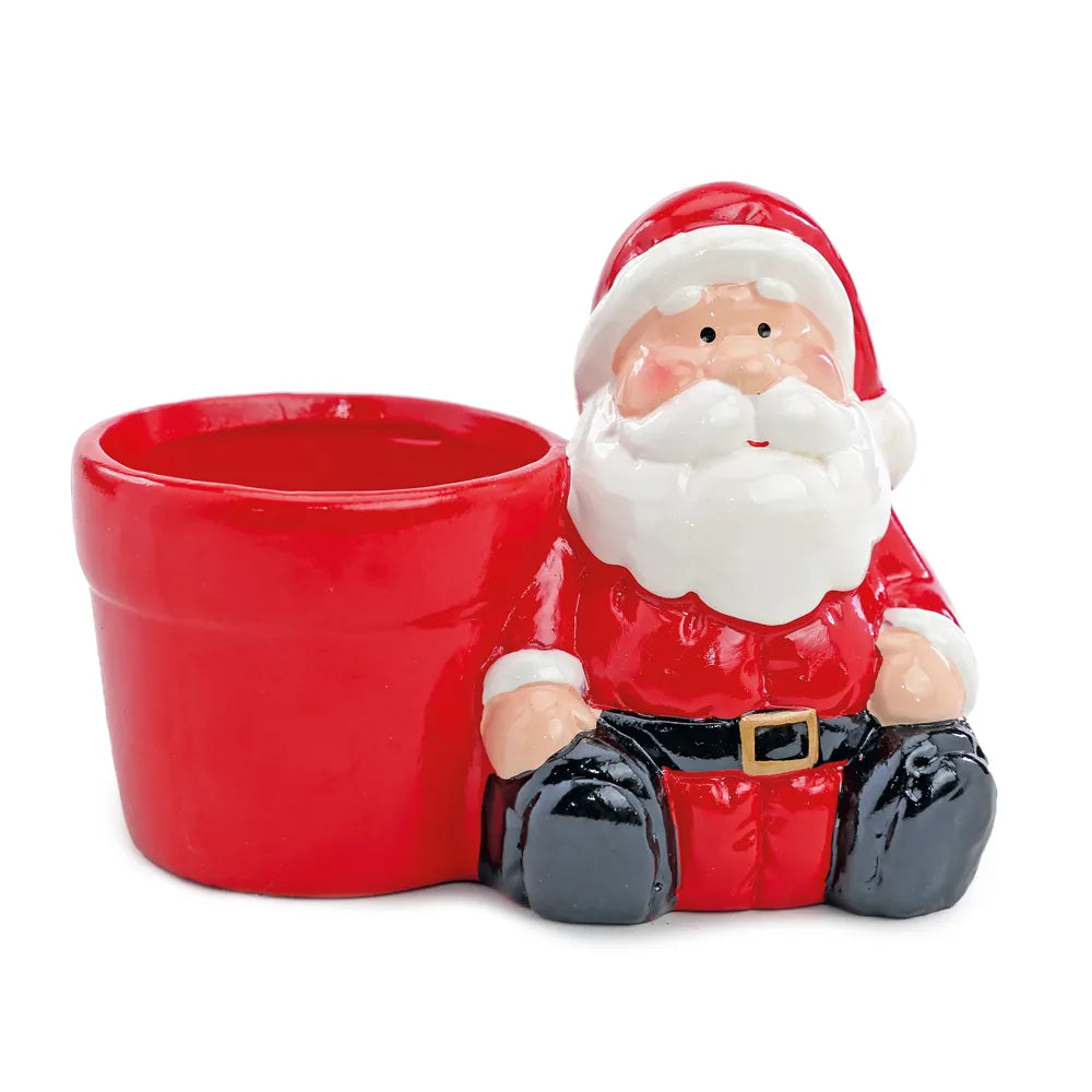 PORTA VELA COM PAPAI NOEL VERMELHO