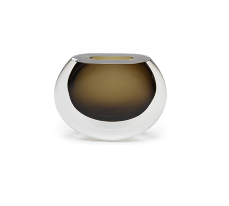 Vaso Fumê 92 MS Ca´d'Oro Cristais Murano 16,5cm